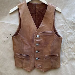 VINTAGE LEATHER VEST *60’S*